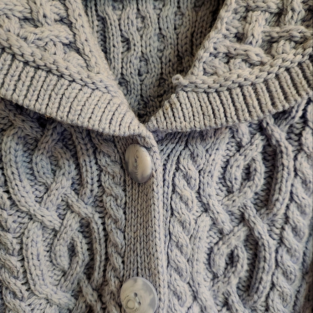 Aran Craft merino wool Cardigan from Ireland. - Picture 7 of 7